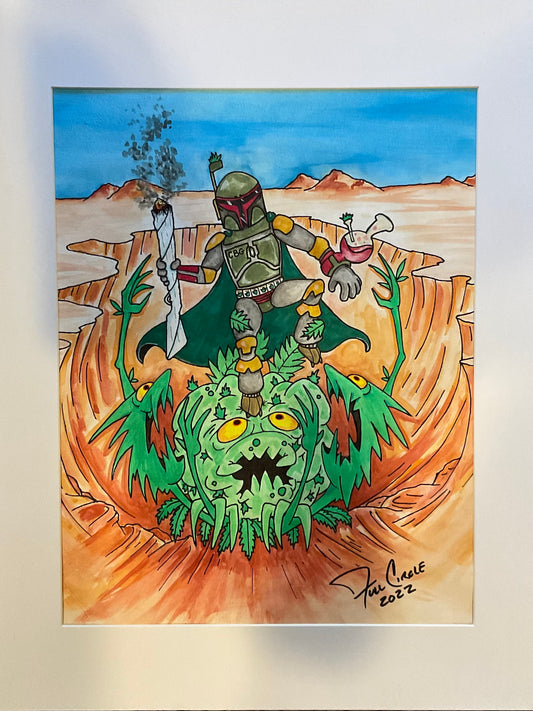 Retired Bubba Fett Promo Original Artwork