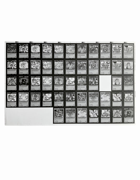 Harvest of Horrors Non Holo Black and White Uncut Sheet